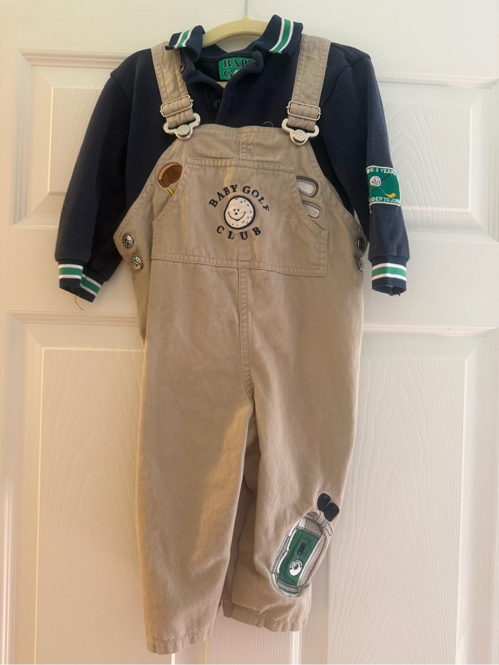 Baby golf 24 months vintage overall set